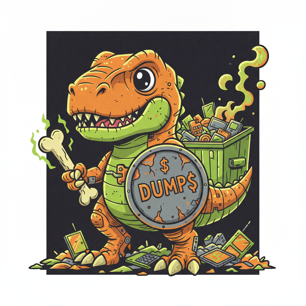 Dumpster Dino Mascot